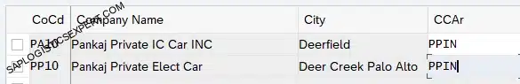 Picture - Assign Company Codes to a Credit Control Area