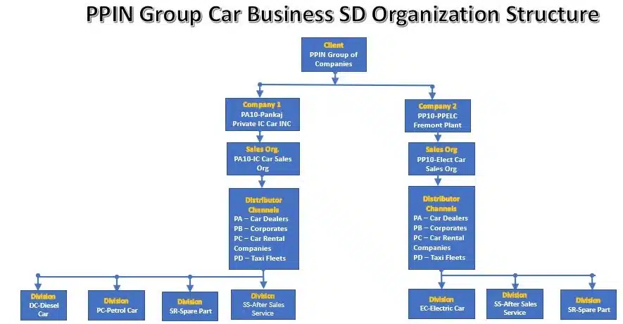Picture - S4 HANA SD Organization Structure in Pictorial Form