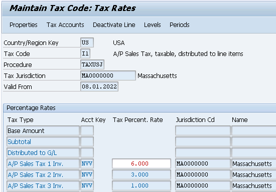 tax code assignment in sap mm