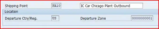 Assignment of Transportation Zone to Shipping Point