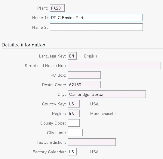 Picture : Configuration of PA20 Plant