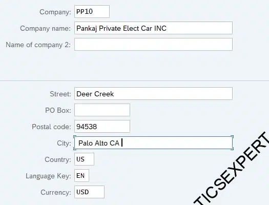 PP10 Company Code