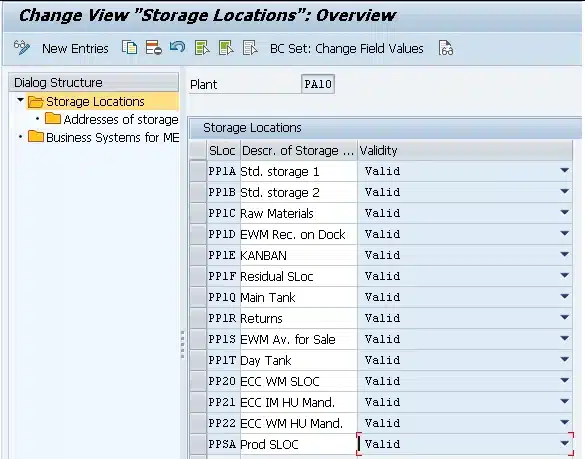 Picture : Storage Location Creation