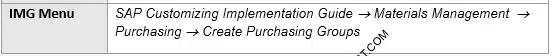 Picture : Create Purchasing Groups Path
