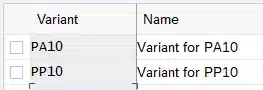 Picture : Define Variants for PA10 & PP10 to Open Posting period.